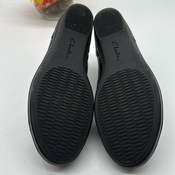 Clarks Collection Black Leather Loafers Size 9.5 BLO6345D - Picture 5 of 7